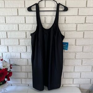 NWT Sunbird Swimwear Black Swim Dress Cover Up- adjustable straps 30W
